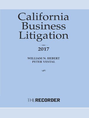 cover image of California Business Litigation